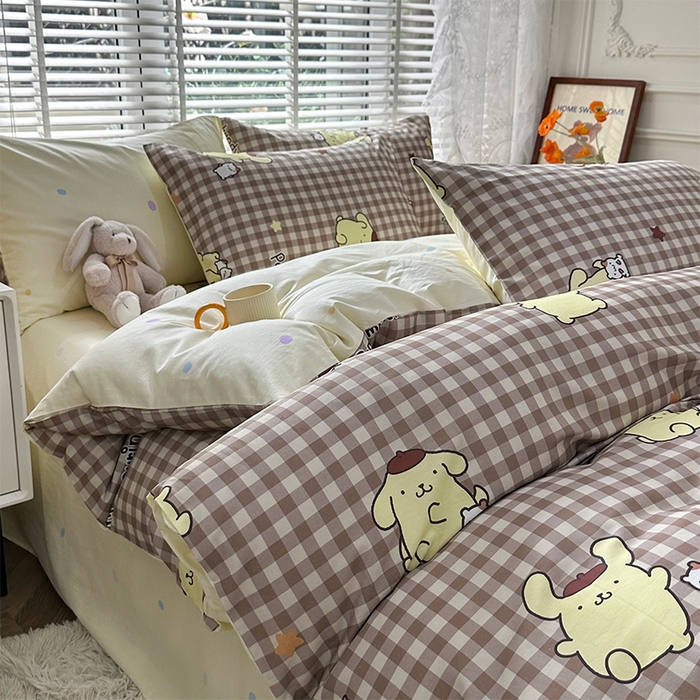 91家纺网 家纺一手货源 找家纺 （总）玉元坊 2025新款三丽鸥系列 纯棉床单全棉床裙三四件套 基础款