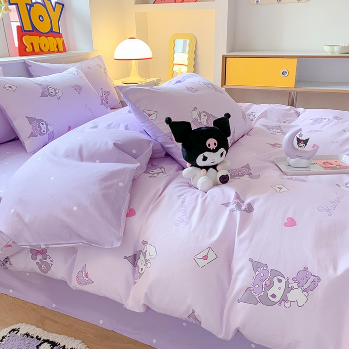 玉元坊 2025新款三丽鸥系列 纯棉床单全棉床裙三四件套 基础款 库洛米宝贝【简约款】