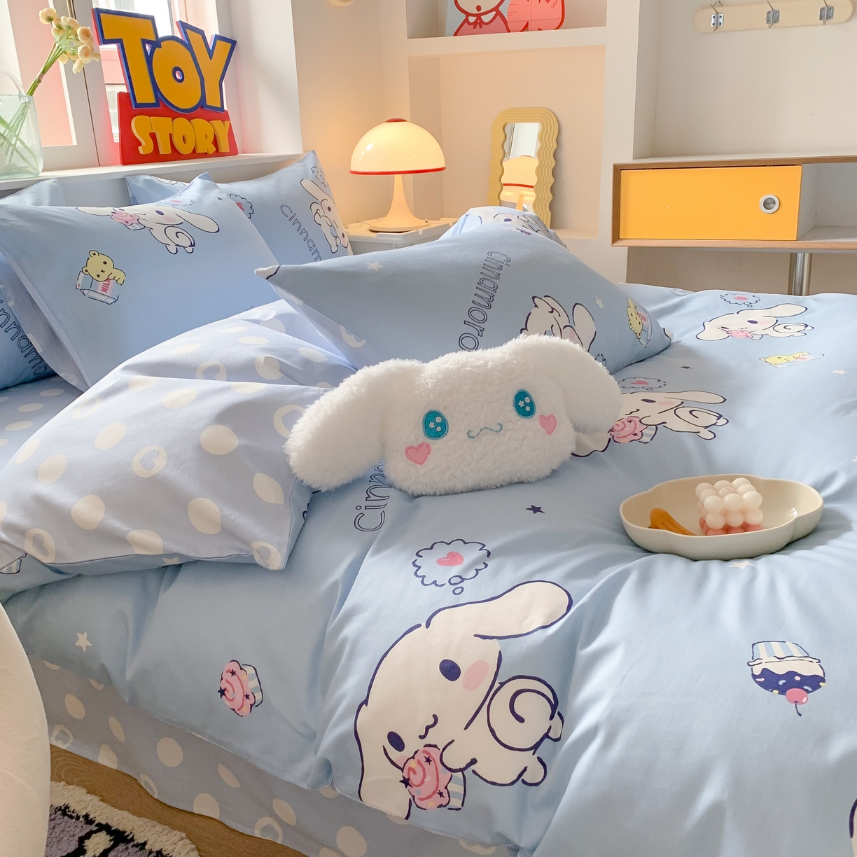 玉元坊 2025新款三丽鸥系列 纯棉床单全棉床裙三四件套 基础款 甜品玉桂狗【简约款】