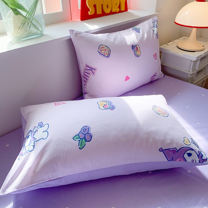 91家纺网 家纺一手货源 找家纺 玉元坊 2025新款三丽鸥系列 纯棉床单全棉床裙三四件套 基础款 甜甜库洛米【简约款】