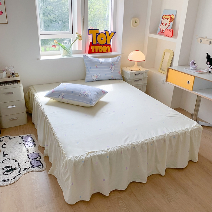 91家纺网 家纺一手货源 找家纺 玉元坊 2025新款三丽鸥系列 纯棉床单全棉床裙三四件套 基础款 星星大耳狗【简约款】