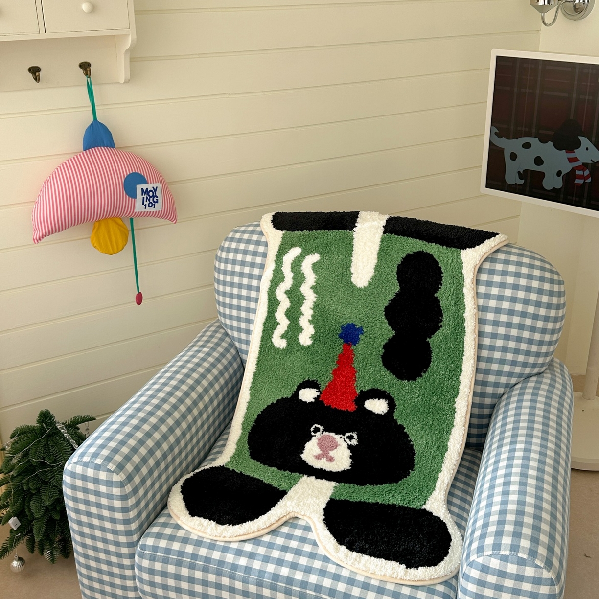 91家纺网 家纺一手货源 找家纺 觅糖家纺 2025新款云感卡通风治愈系地垫 黑猫警长