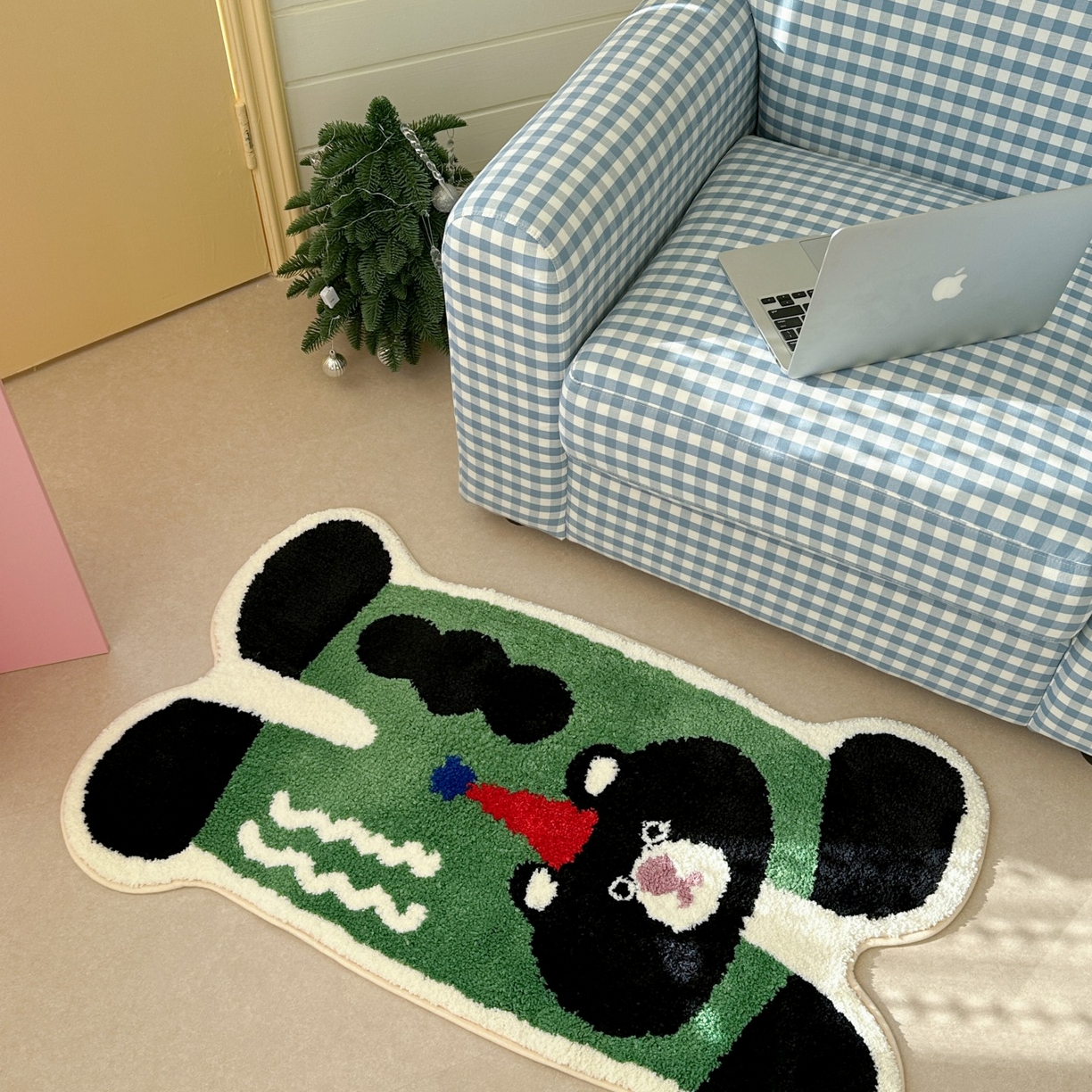 91家纺网 家纺一手货源 找家纺 觅糖家纺 2025新款云感卡通风治愈系地垫 黑猫警长