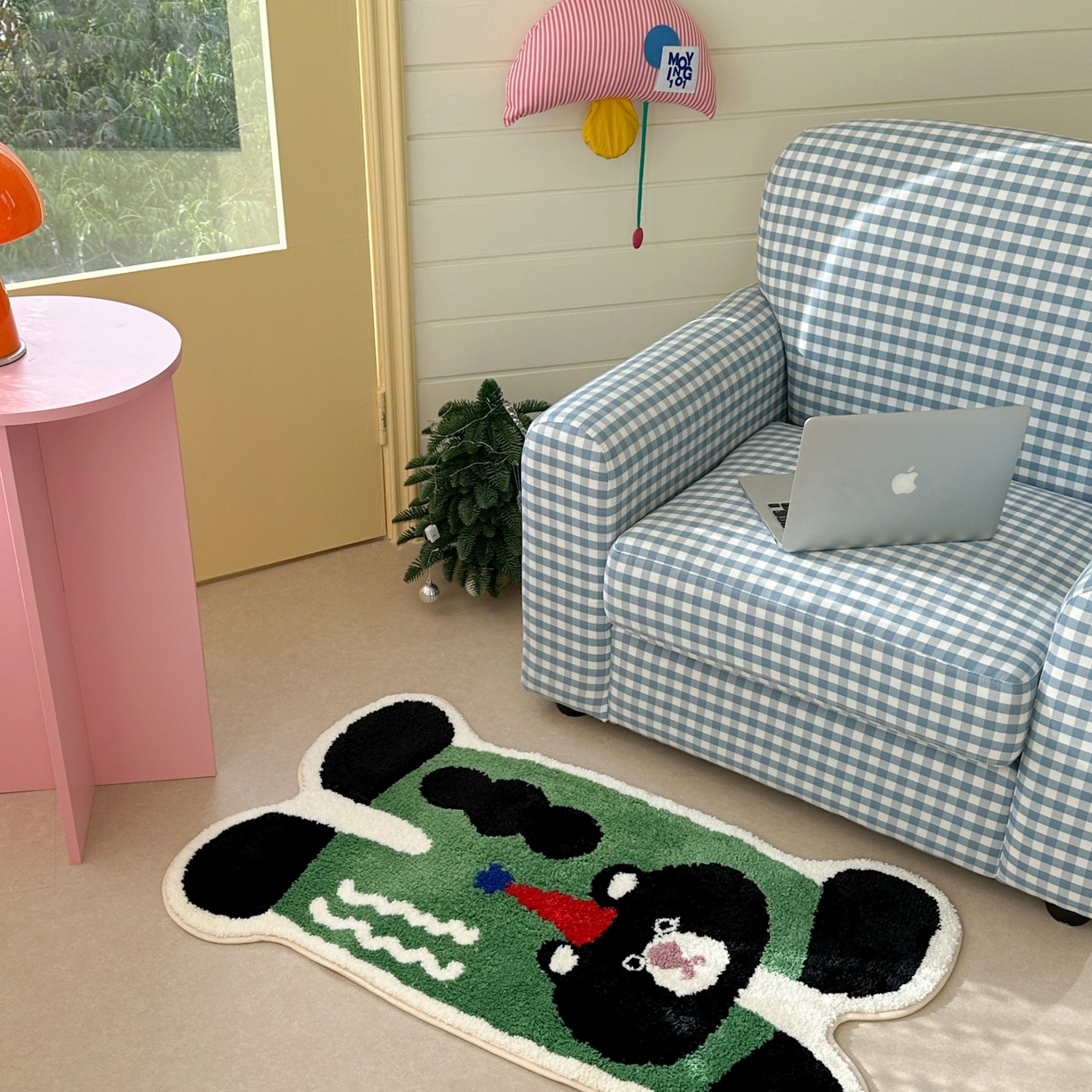 91家纺网 家纺一手货源 找家纺 觅糖家纺 2025新款云感卡通风治愈系地垫 黑猫警长