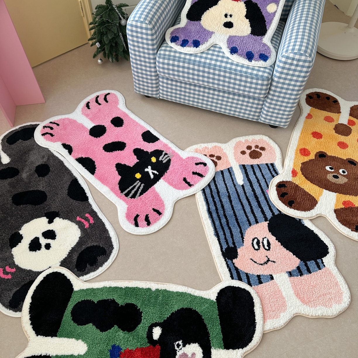 91家纺网 家纺一手货源 找家纺 （总）觅糖家纺 2025新款云感卡通风治愈系地垫