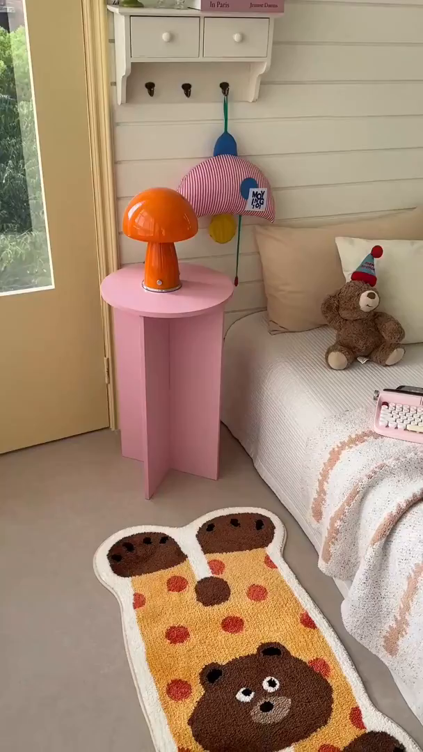 91家纺网 家纺一手货源 找家纺 觅糖家纺 2025新款云感卡通风治愈系地垫 快乐小熊