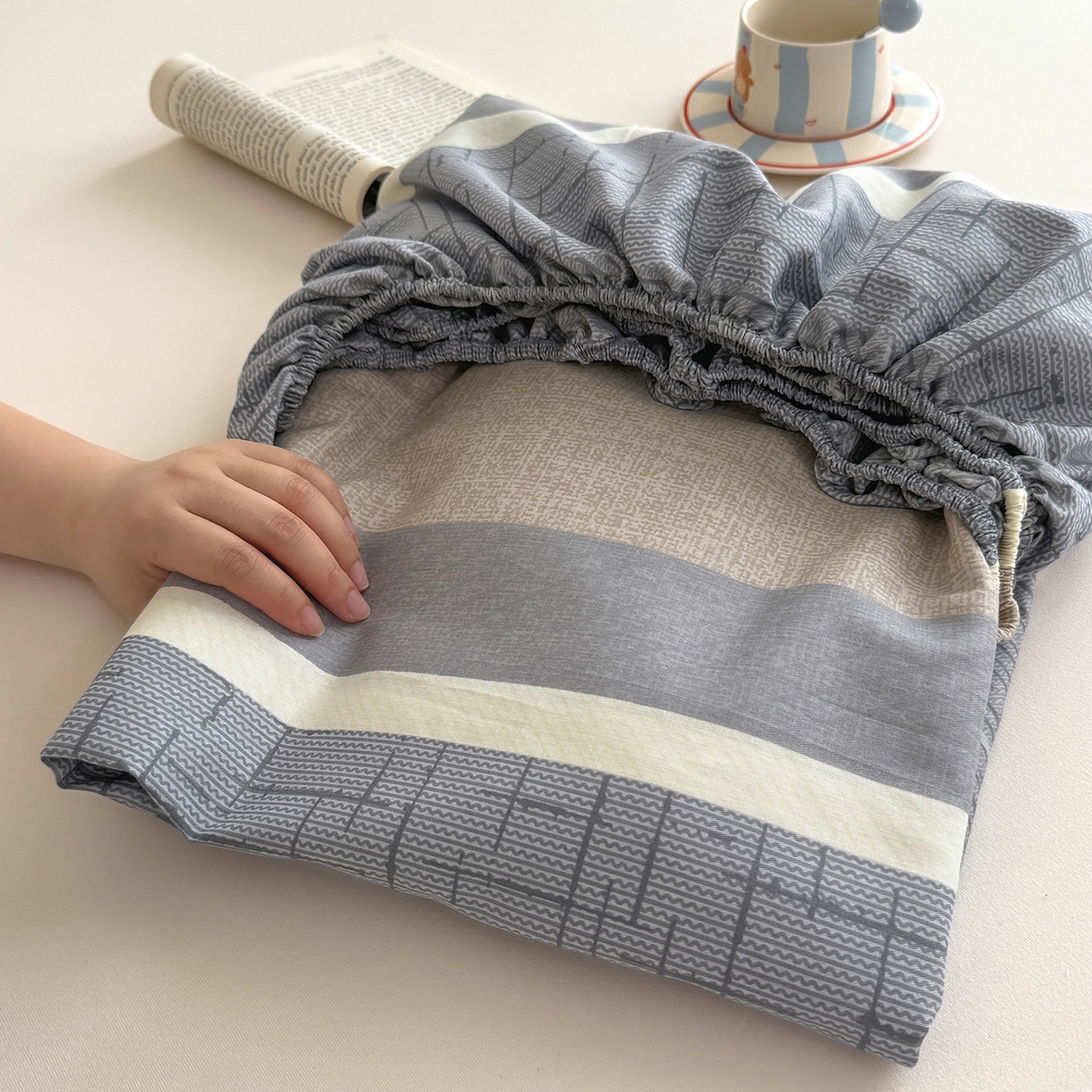 91家纺网 家纺一手货源 找家纺 壹贝家纺 2025新款A类印花全棉床笠 布兰卡