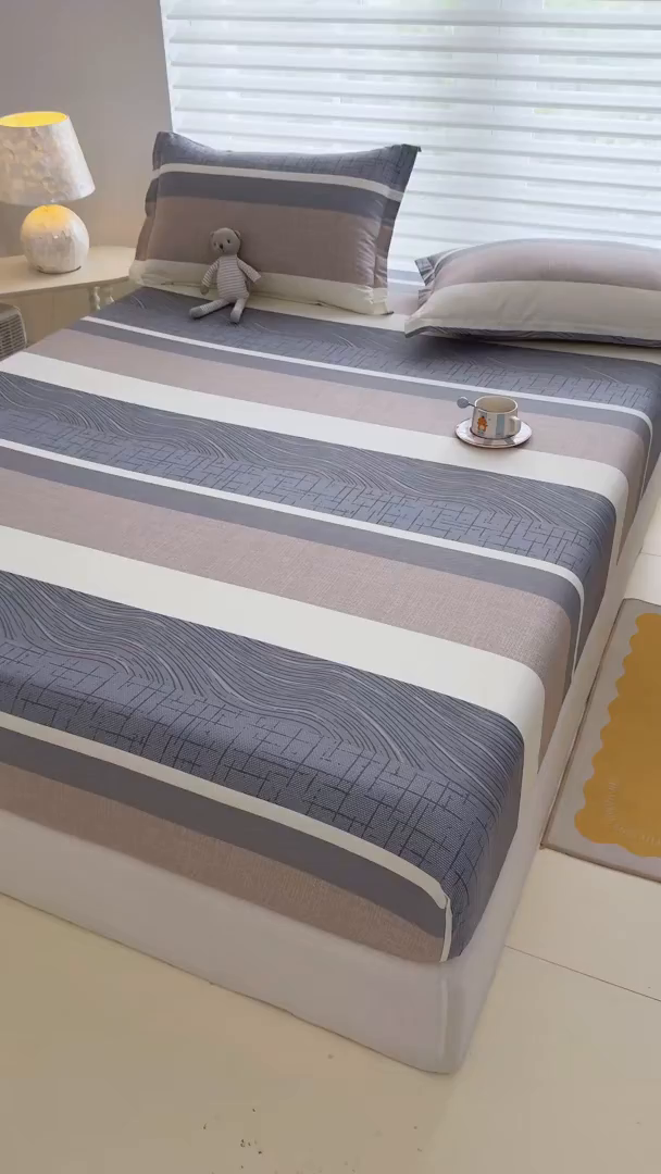 91家纺网 家纺一手货源 找家纺 壹贝家纺 2025新款A类印花全棉床笠 布兰卡