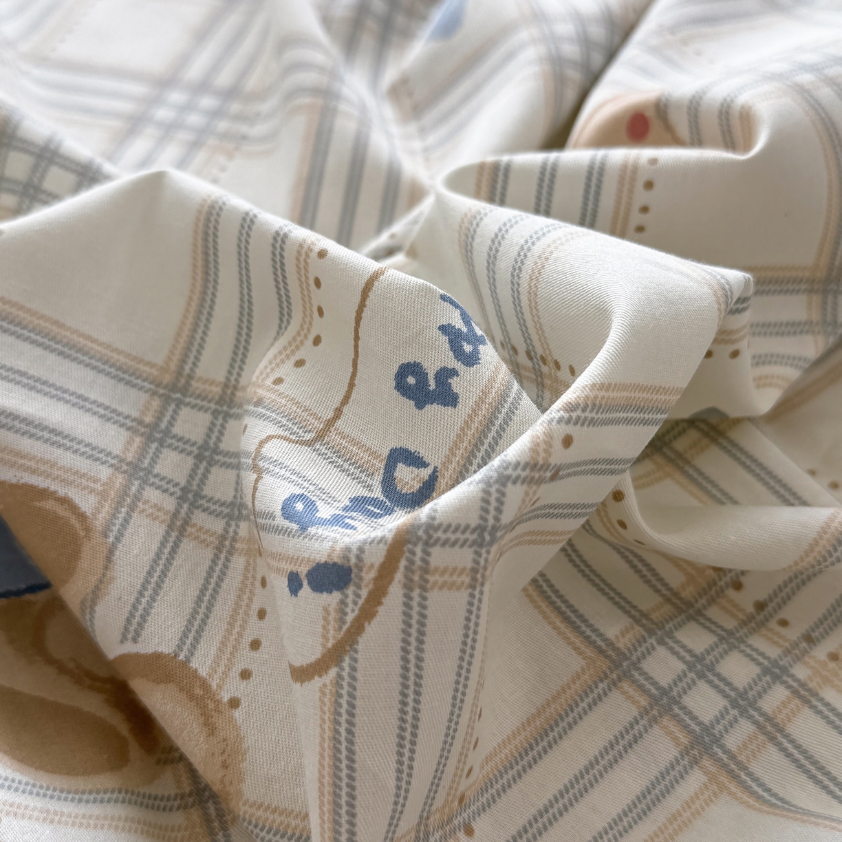 91家纺网 家纺一手货源 找家纺 壹贝家纺 2025新款A类印花全棉床笠 浮云初梦