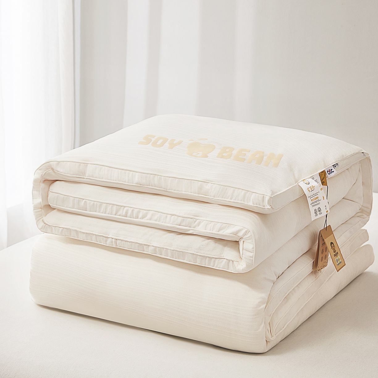 91家纺网 家纺一手货源 找家纺 （总）恒科家纺 2025新款提花55%李官奇大豆纤维大豆被春秋被冬被被芯空调被（提供买家秀）