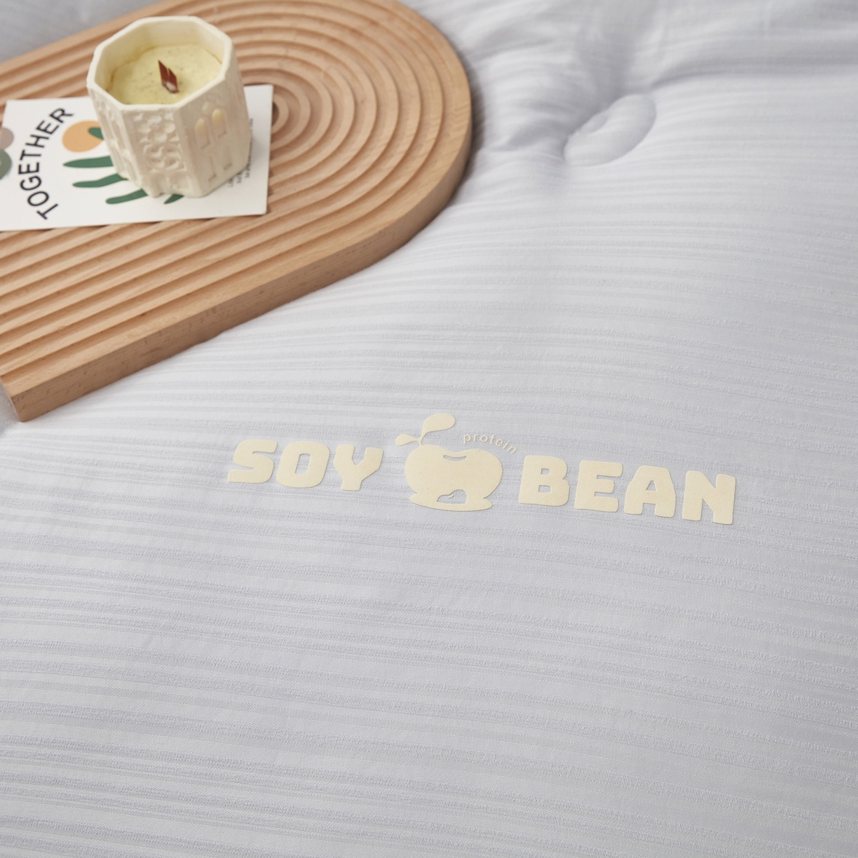 91家纺网 家纺一手货源 找家纺 恒科家纺 2025新款提花55%李官奇大豆纤维大豆被春秋被冬被被芯空调被 提花-雾灰蓝