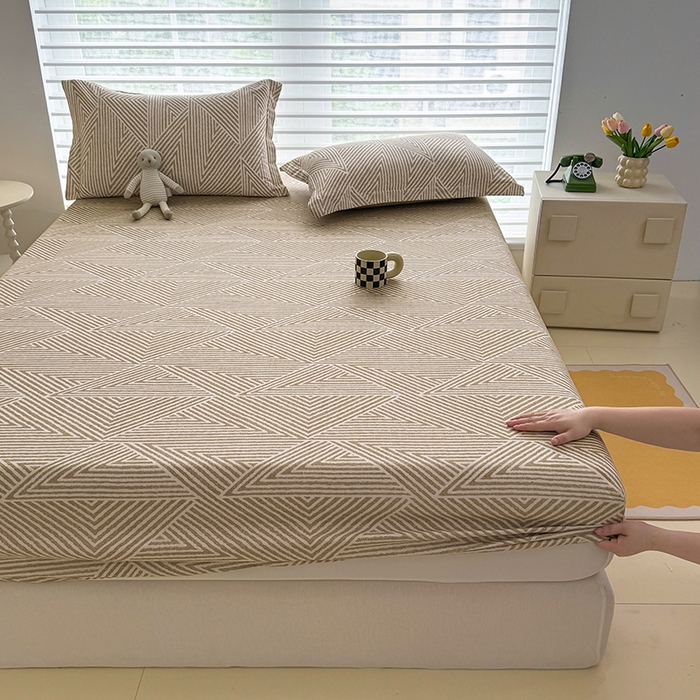 壹贝家纺 2025新款A类印花全棉床笠 卢卡斯