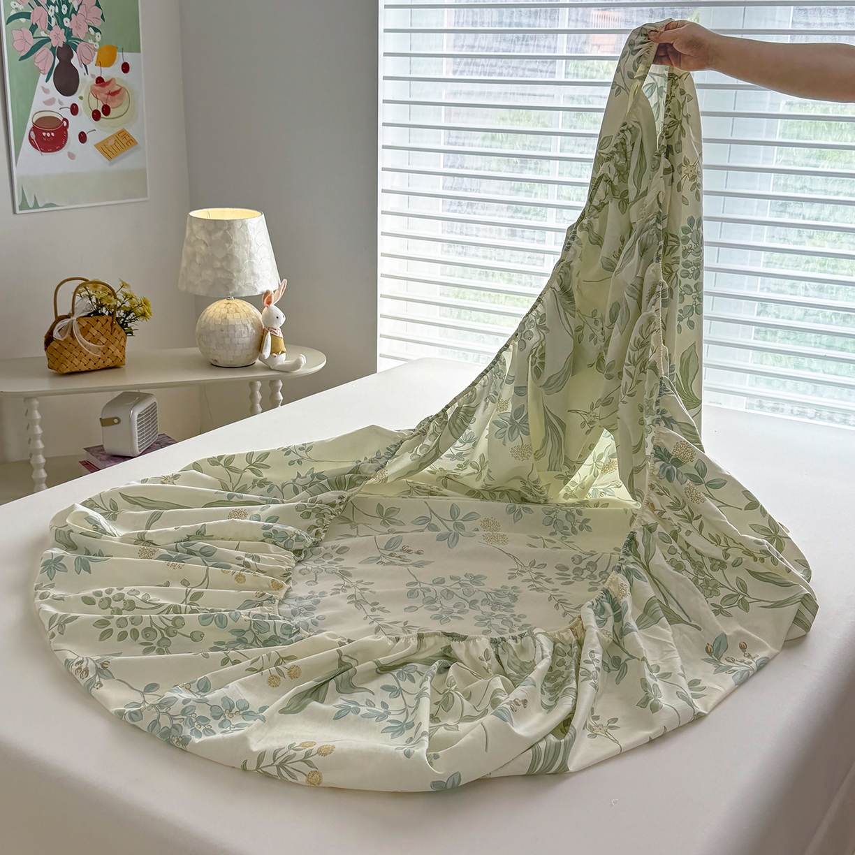 91家纺网 家纺一手货源 找家纺 壹贝家纺 2025新款A类印花全棉床笠 绿野仙踪