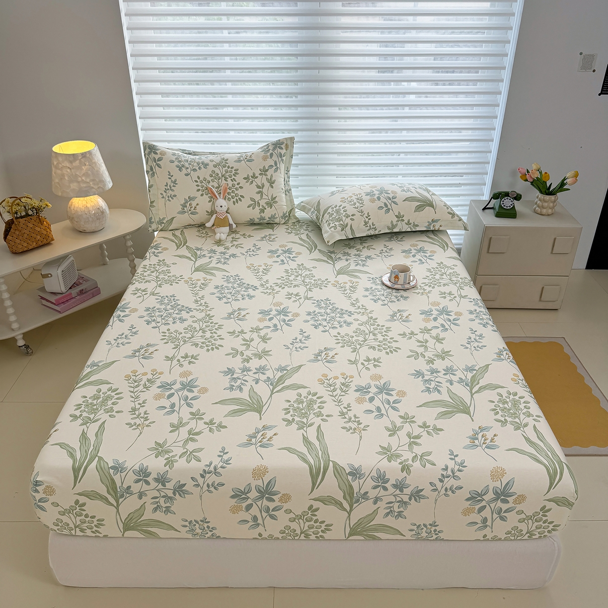 91家纺网 家纺一手货源 找家纺 壹贝家纺 2025新款A类印花全棉床笠 绿野仙踪