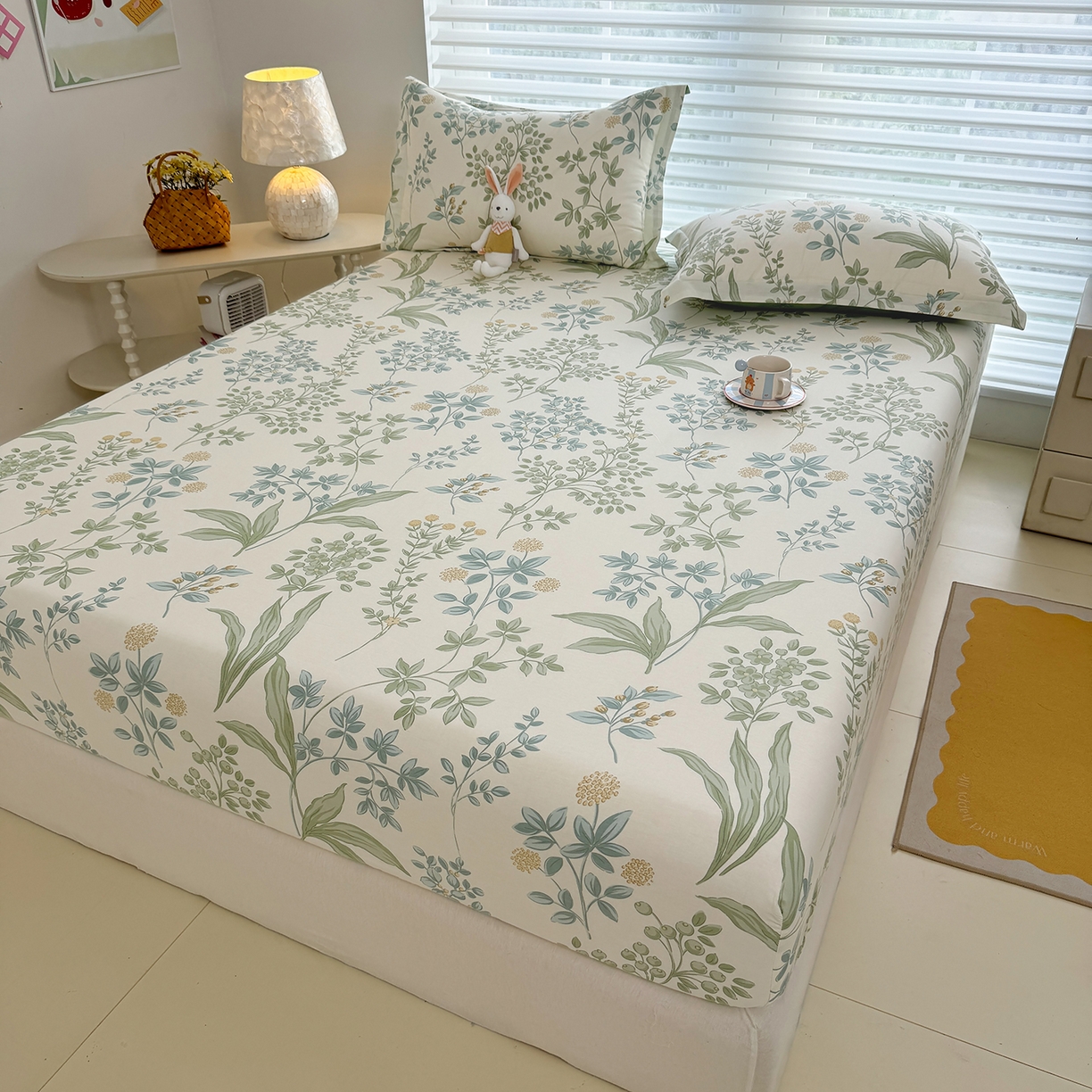 91家纺网 家纺一手货源 找家纺 壹贝家纺 2025新款A类印花全棉床笠 绿野仙踪