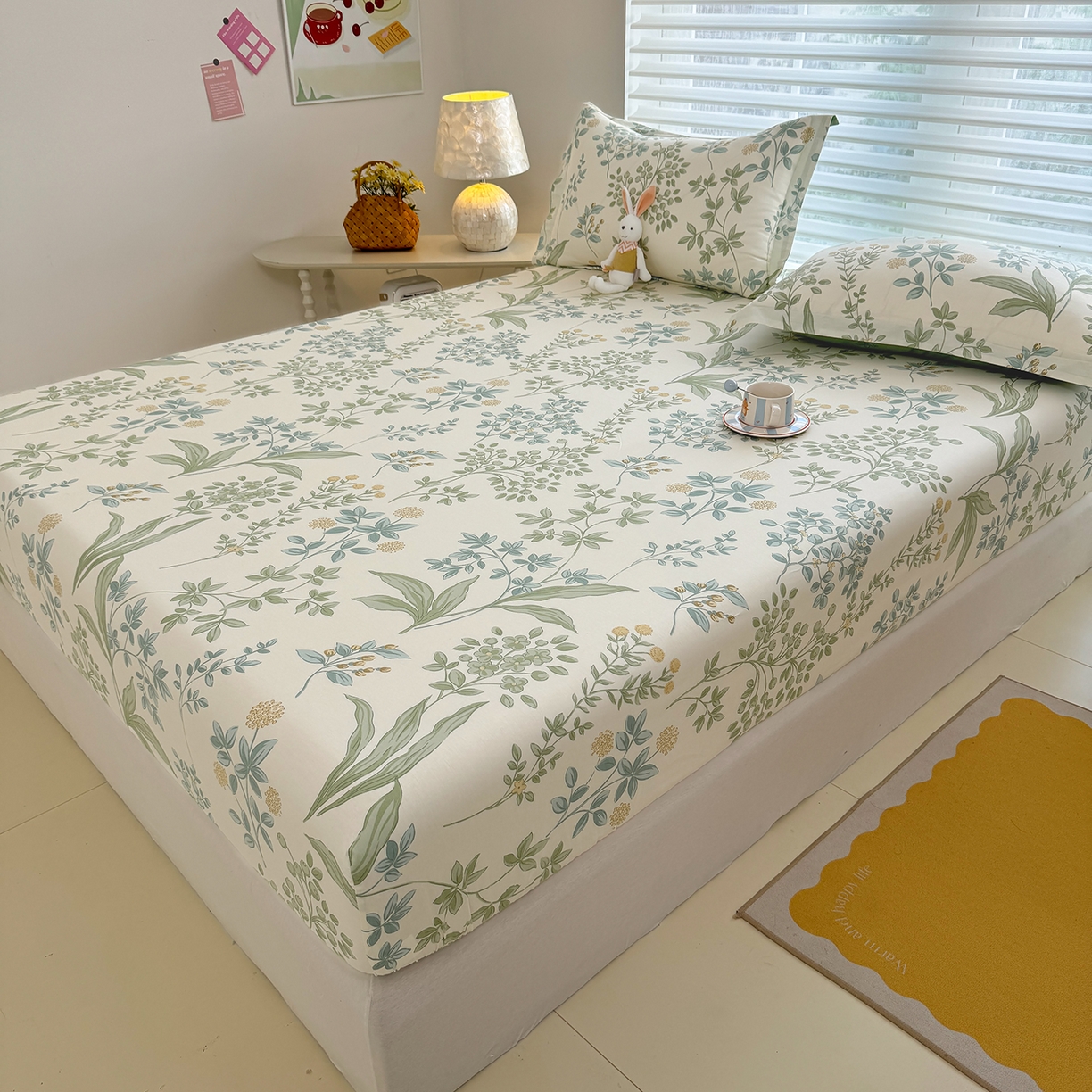 91家纺网 家纺一手货源 找家纺 壹贝家纺 2025新款A类印花全棉床笠 绿野仙踪