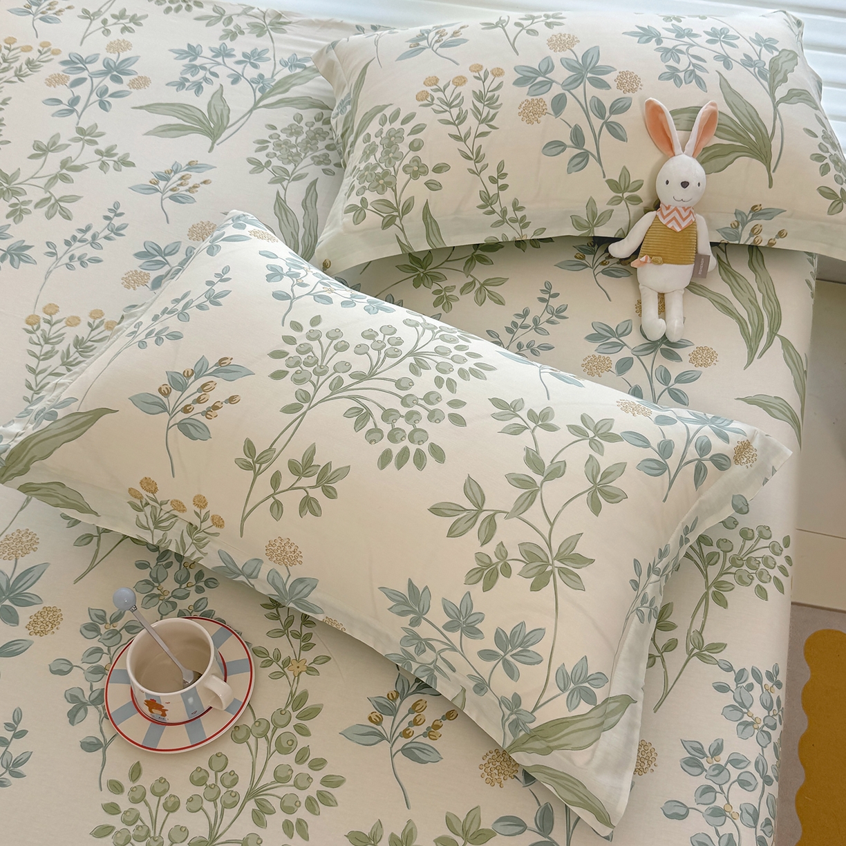 91家纺网 家纺一手货源 找家纺 壹贝家纺 2025新款A类印花全棉床笠 绿野仙踪