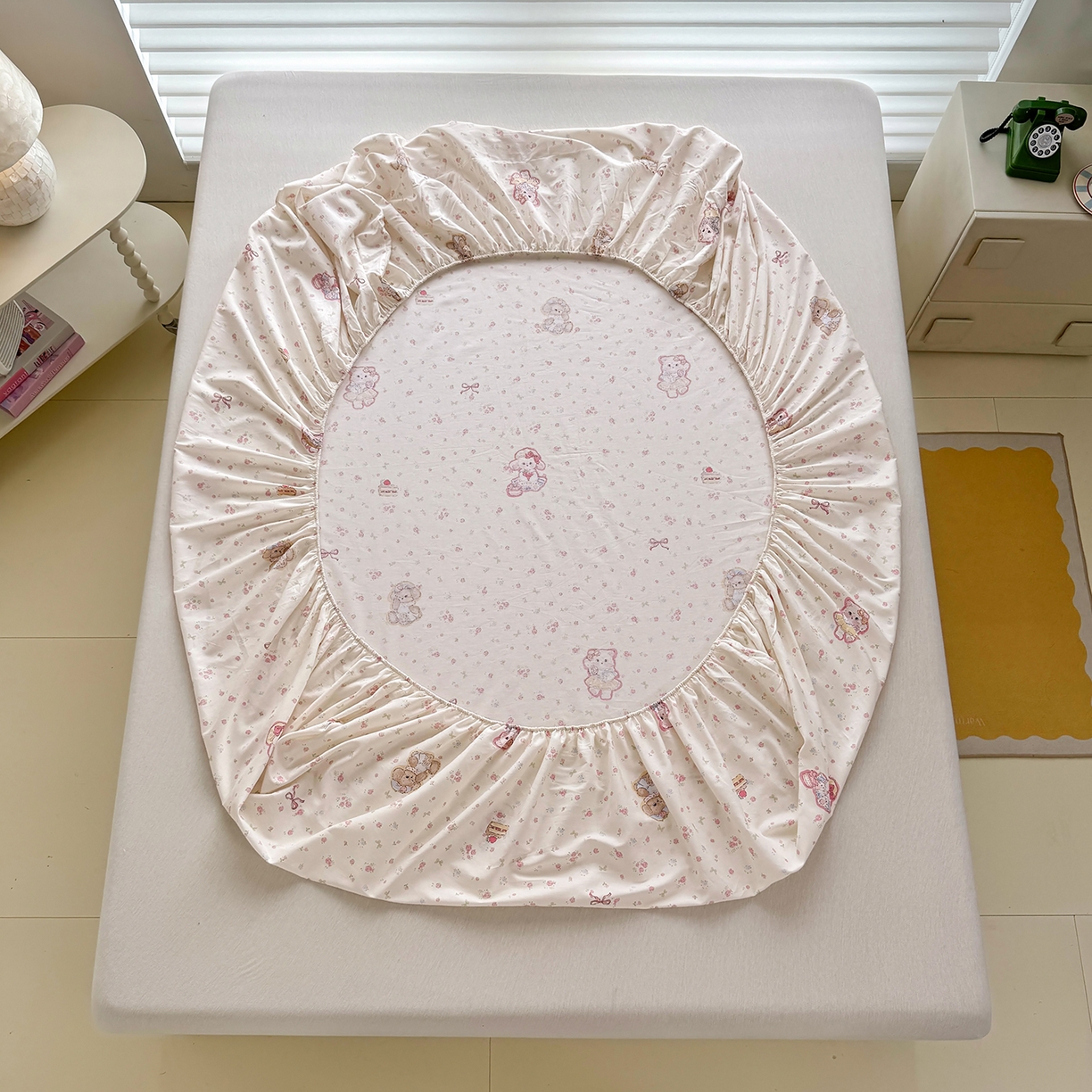 91家纺网 家纺一手货源 找家纺 壹贝家纺 2025新款A类印花全棉床笠 魔法精灵