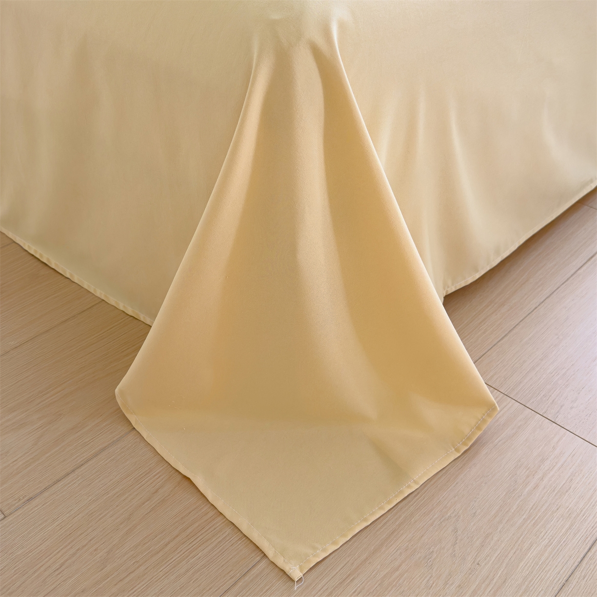 91家纺网 家纺一手货源 找家纺 梦庭帛美 2025新款韩版公主风可乐泡泡纱四件套 抹茶绿