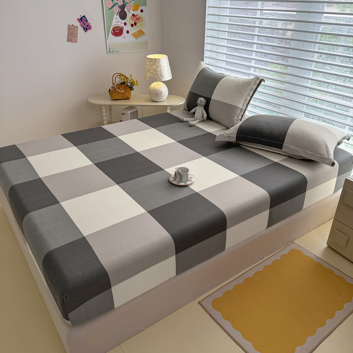 91家纺网 家纺一手货源 找家纺 壹贝家纺 2025新款A类印花全棉床笠 南山南