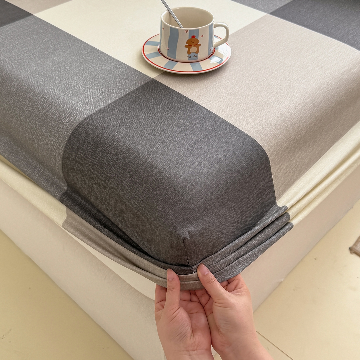 91家纺网 家纺一手货源 找家纺 壹贝家纺 2025新款A类印花全棉床笠 南山南