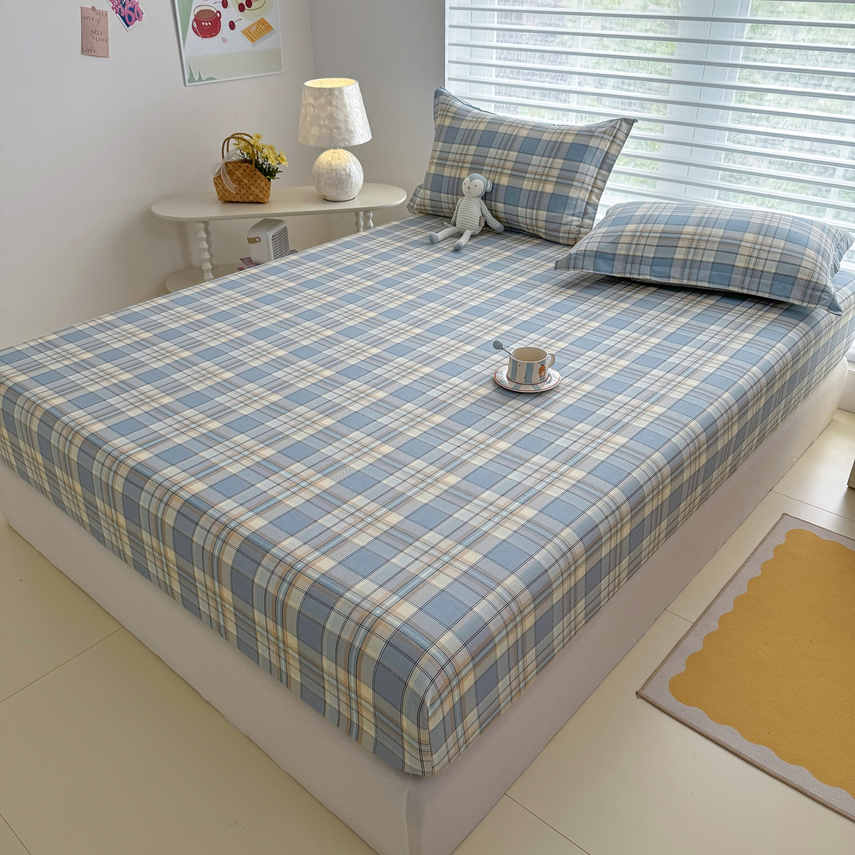 91家纺网 家纺一手货源 找家纺 壹贝家纺 2025新款A类印花全棉床笠 品质生活-兰