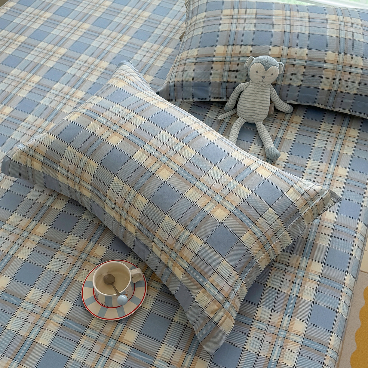 91家纺网 家纺一手货源 找家纺 壹贝家纺 2025新款A类印花全棉床笠 品质生活-兰