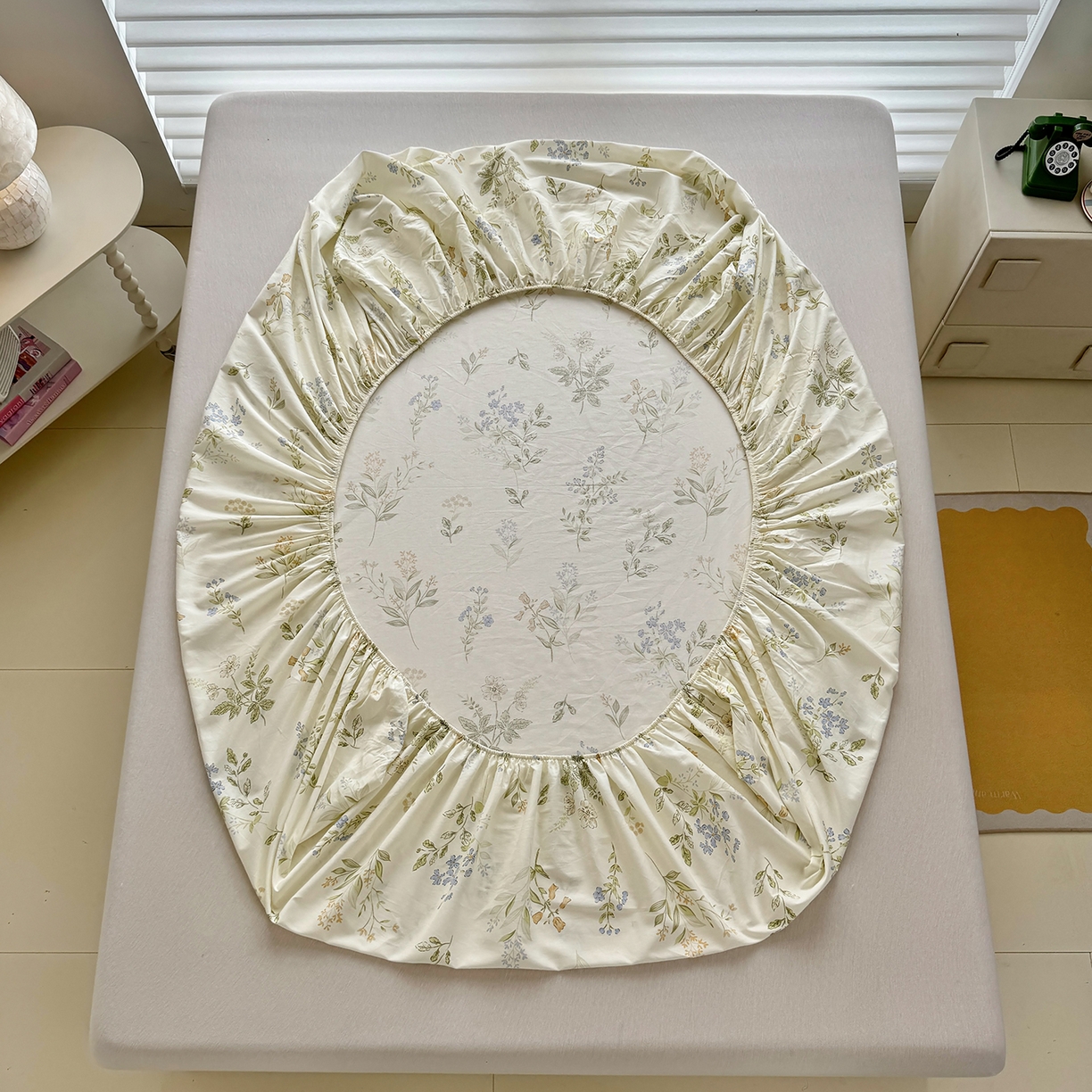 91家纺网 家纺一手货源 找家纺 壹贝家纺 2025新款A类印花全棉床笠 沁园春