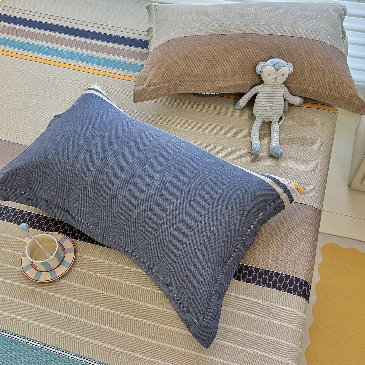 91家纺网 家纺一手货源 找家纺 壹贝家纺 2025新款A类印花全棉床笠 如果爱