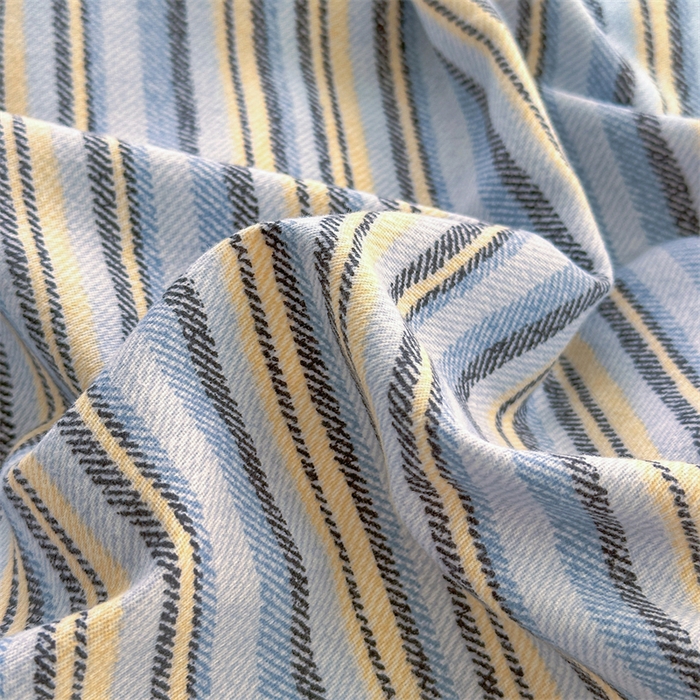 91家纺网 家纺一手货源 找家纺  简约 2025新款全棉四件套活性生态磨毛四件套 艾尔伦-蓝