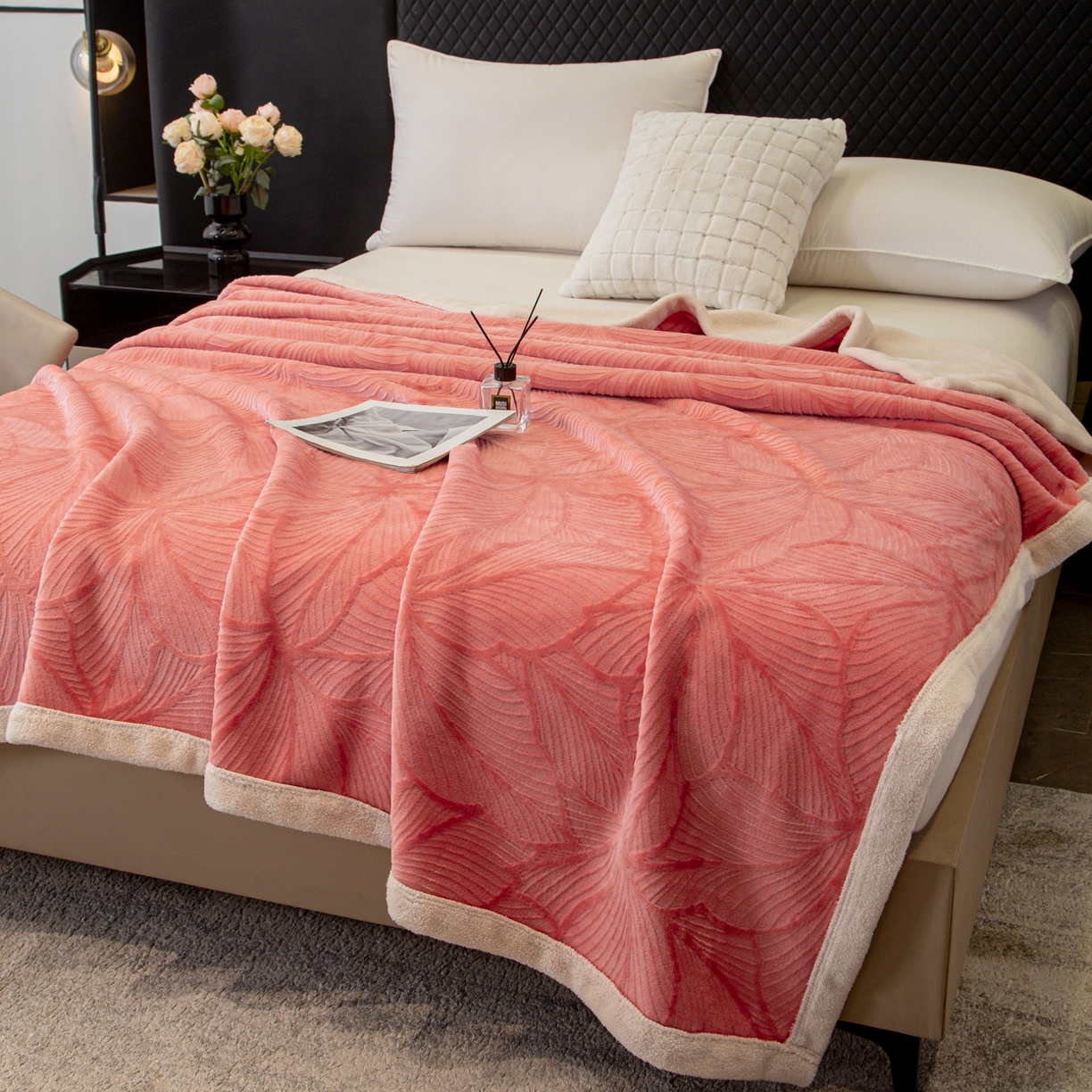 91家纺网 家纺一手货源 找家纺 （总）莱凯家纺 2025新款5D雕花绒毛毯系列