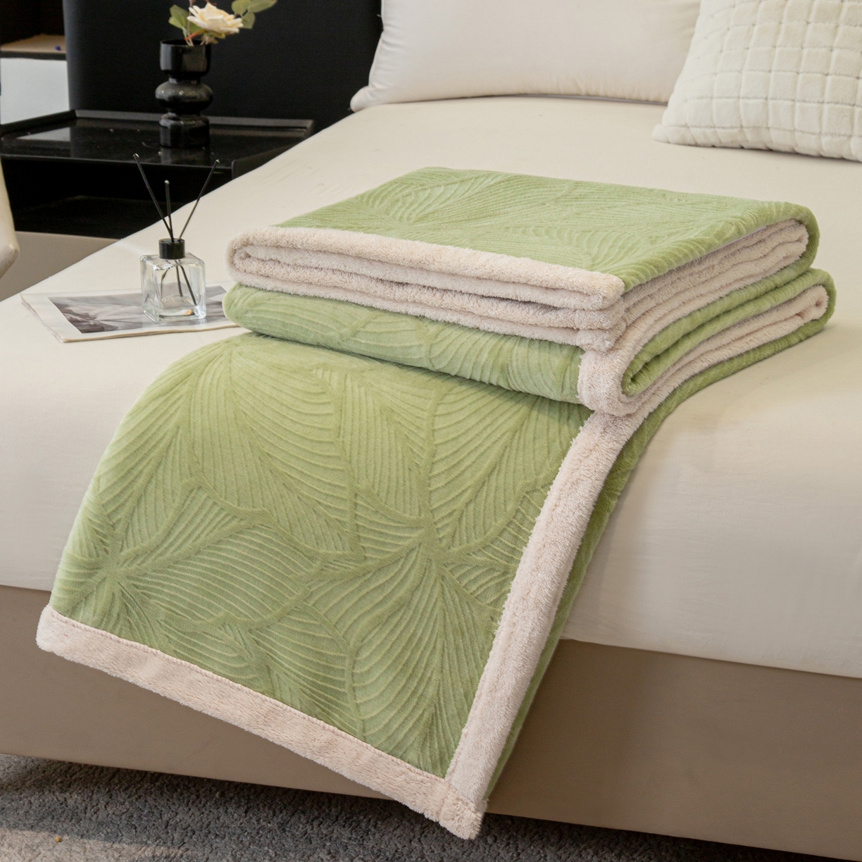 91家纺网 家纺一手货源 找家纺 （总）莱凯家纺 2025新款5D雕花绒毛毯系列