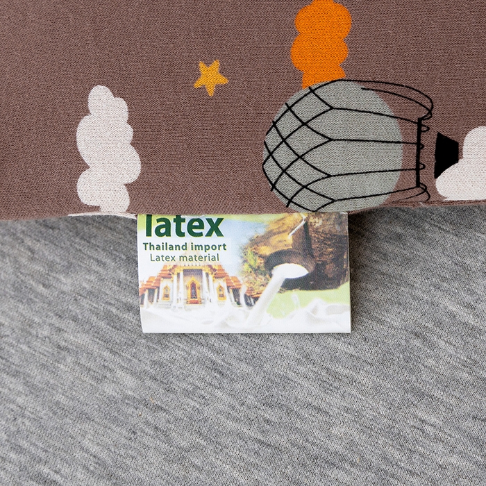 91家纺网 家纺一手货源 找家纺 MOA生态床垫 2025新款儿童乳胶枕 降落伞-咖色