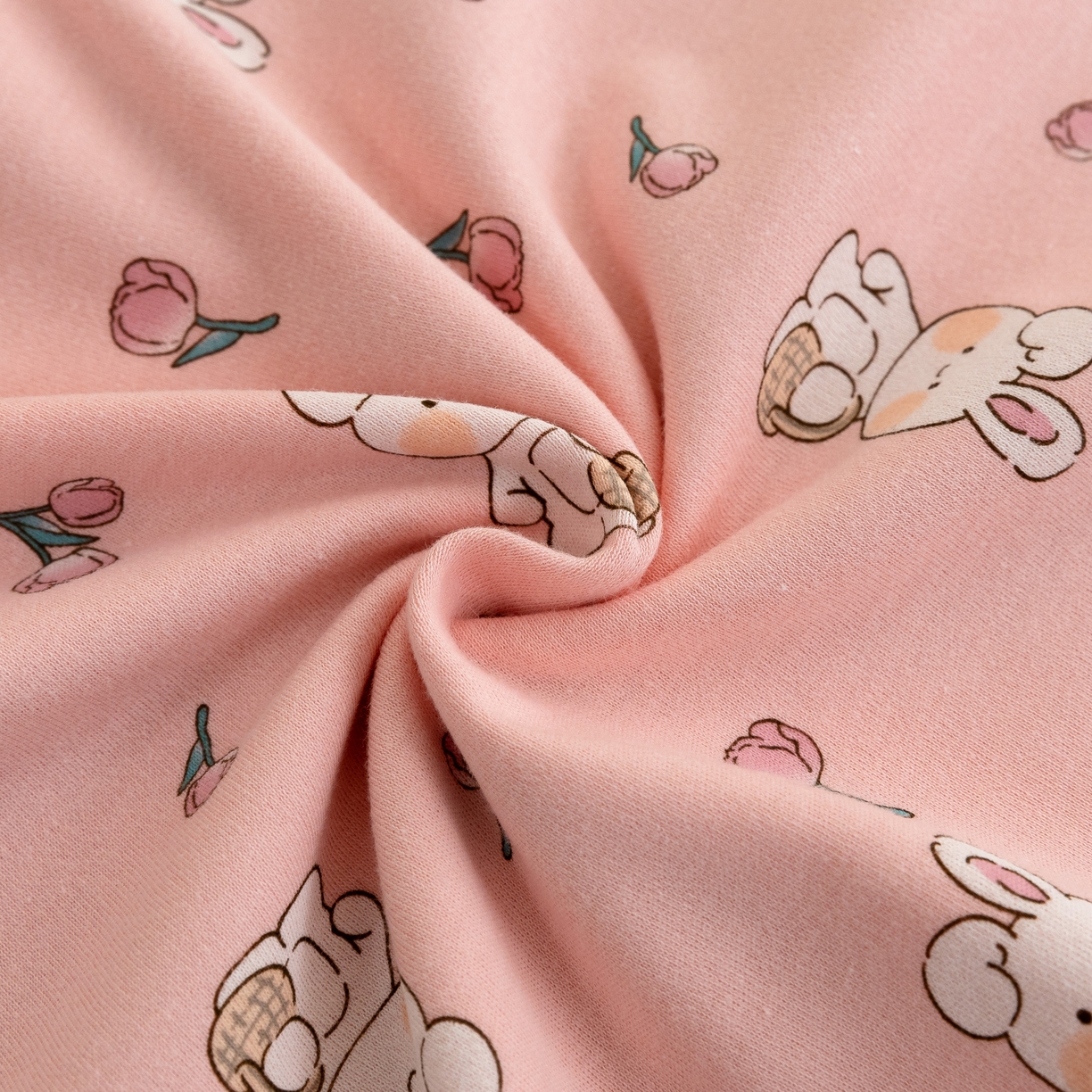 91家纺网 家纺一手货源 找家纺 MOA生态床垫 2025新款儿童乳胶枕 玫瑰兔