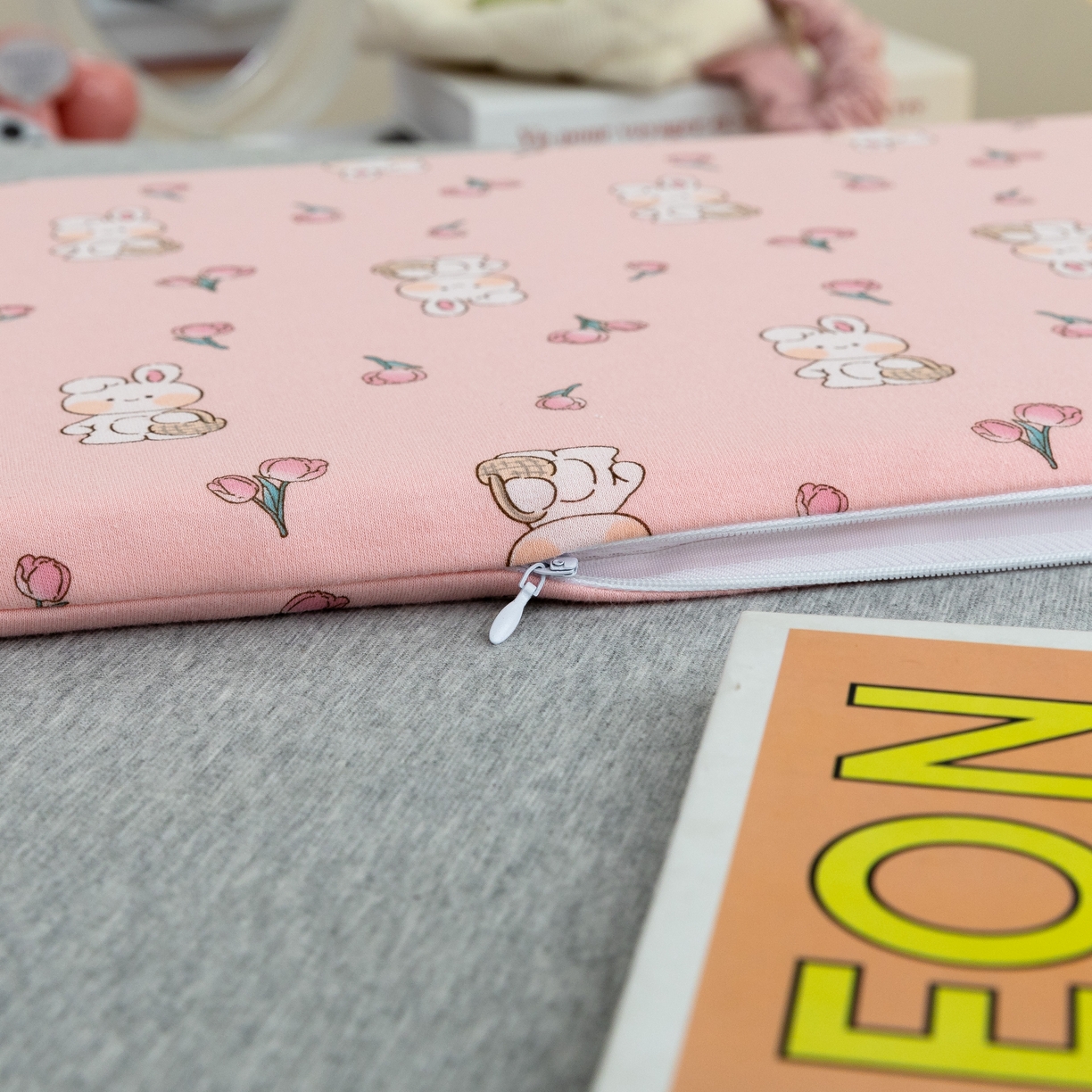 91家纺网 家纺一手货源 找家纺 MOA生态床垫 2025新款儿童乳胶枕 玫瑰兔