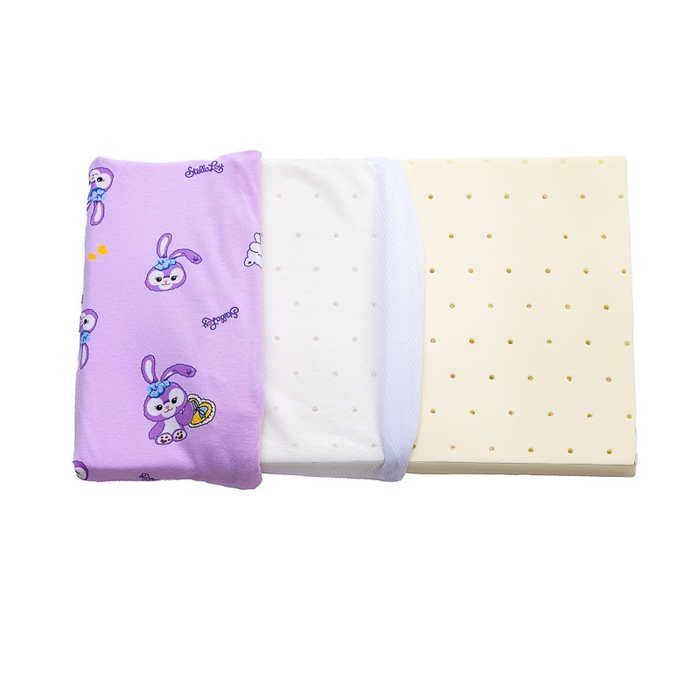 91家纺网 家纺一手货源 找家纺 MOA生态床垫 2025新款儿童乳胶枕 紫色小兔