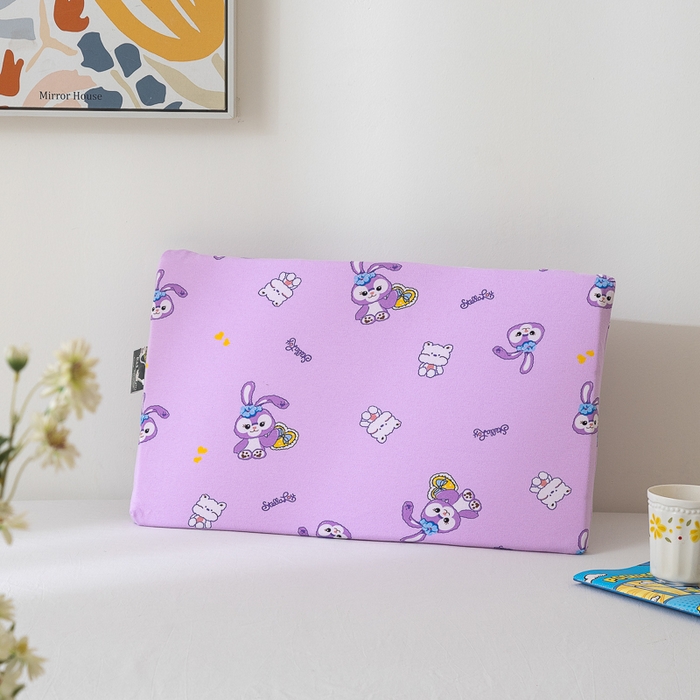 91家纺网 家纺一手货源 找家纺 MOA生态床垫 2025新款儿童乳胶枕 紫色小兔