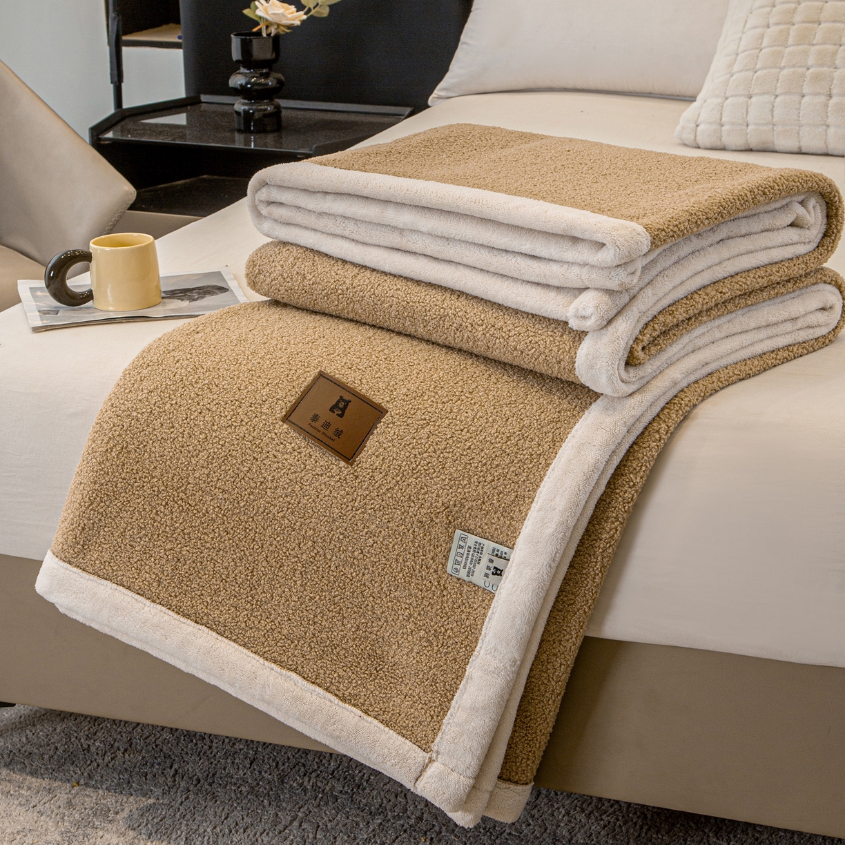 91家纺网 家纺一手货源 找家纺 （总）莱凯家纺 2025新款泰迪绒毛毯系列