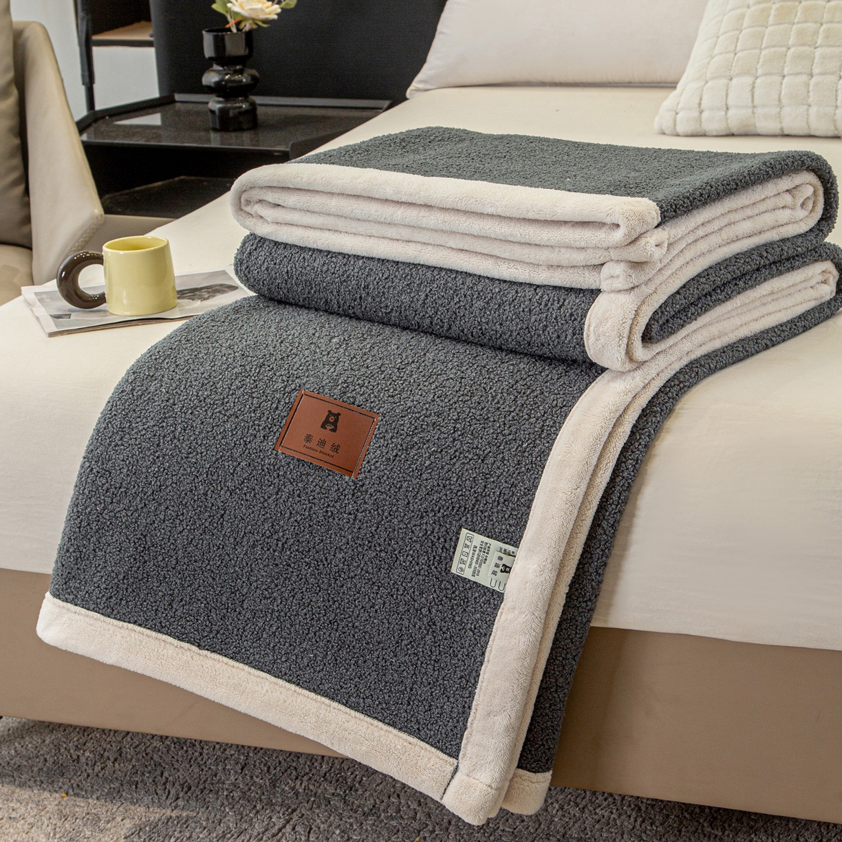 91家纺网 家纺一手货源 找家纺 （总）莱凯家纺 2025新款泰迪绒毛毯系列