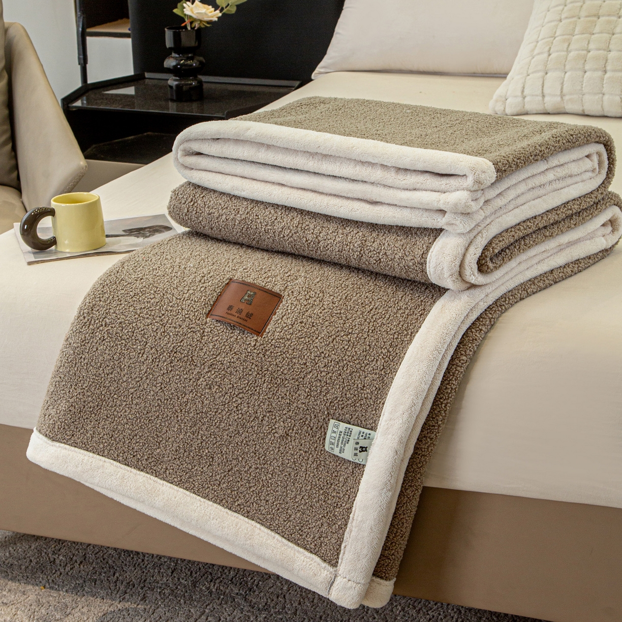 91家纺网 家纺一手货源 找家纺 （总）莱凯家纺 2025新款泰迪绒毛毯系列