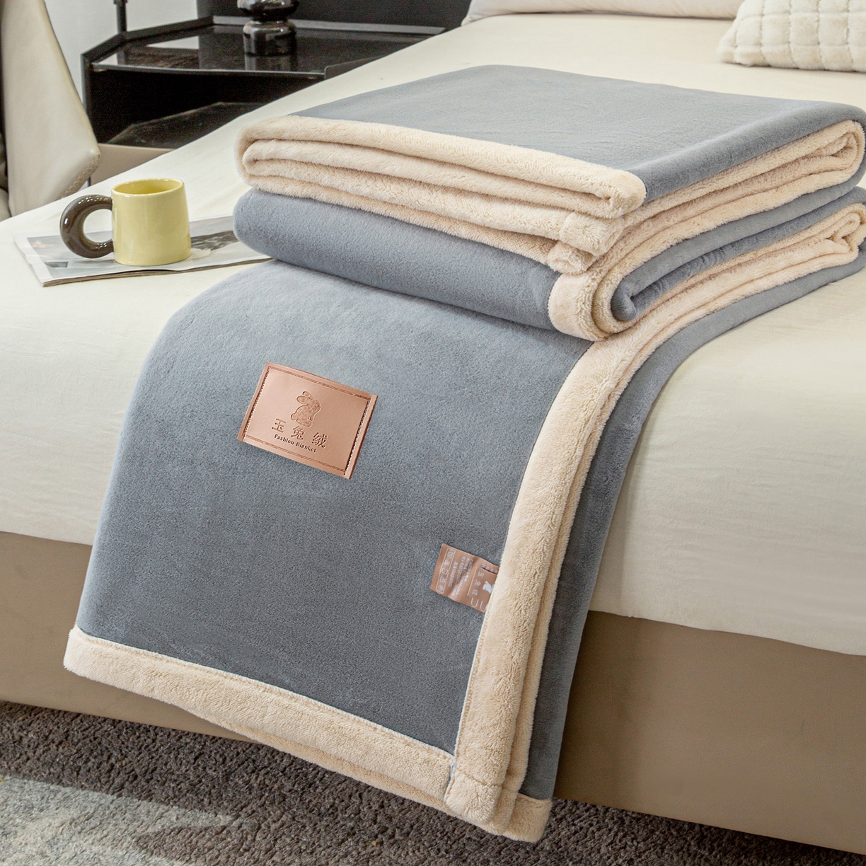 91家纺网 家纺一手货源 找家纺 （总）莱凯家纺 2025新款玉兔绒毛毯系列