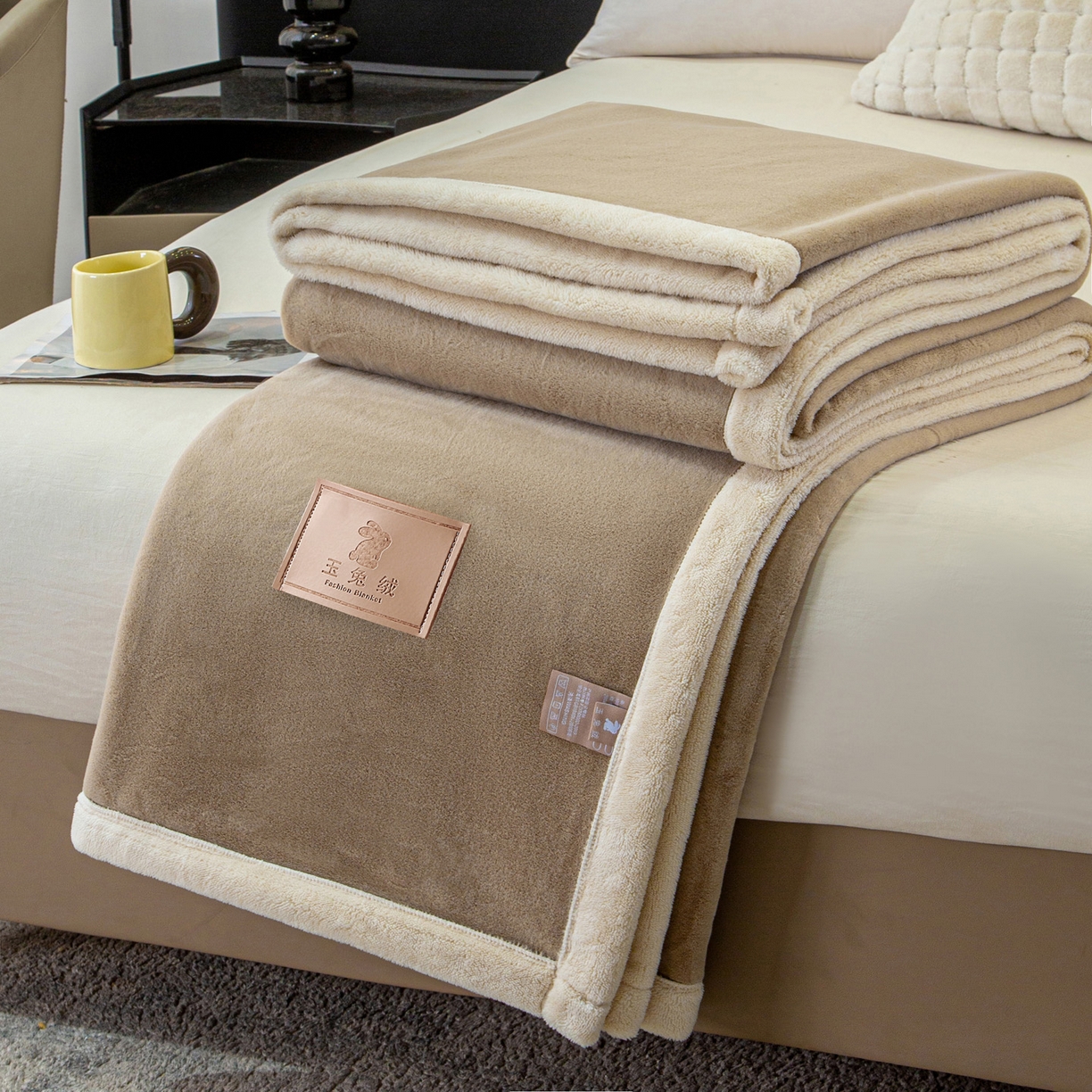 91家纺网 家纺一手货源 找家纺 （总）莱凯家纺 2025新款玉兔绒毛毯系列