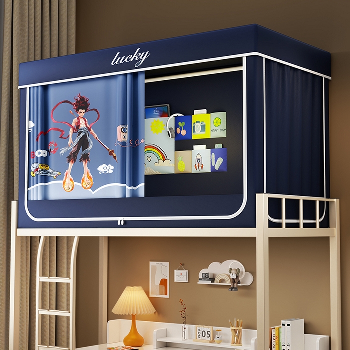 91家纺网 家纺一手货源 找家纺 宜品雅 2025新款大版花学生宿舍遮光蚊帐 魔童闹海