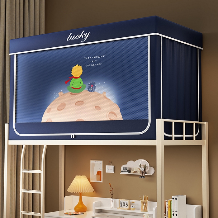 91家纺网 家纺一手货源 找家纺 宜品雅 2025新款大版花学生宿舍遮光蚊帐 小王子