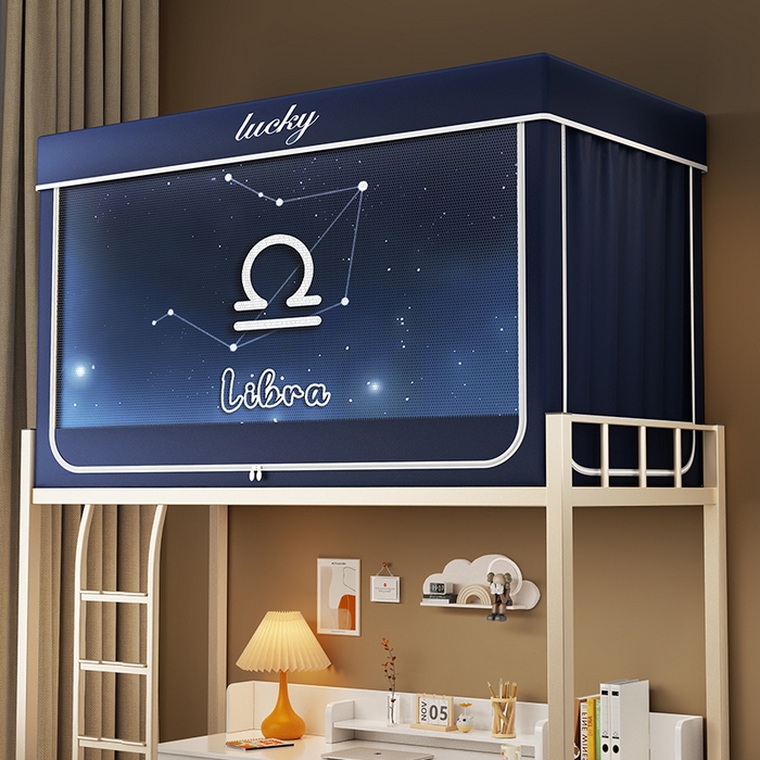 91家纺网 家纺一手货源 找家纺 宜品雅 2025新款大版花学生宿舍遮光蚊帐 星座