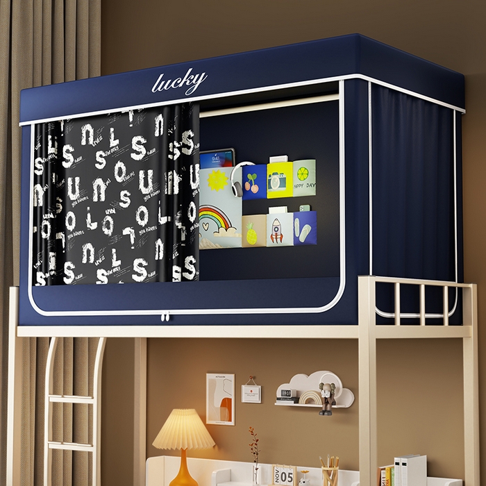 91家纺网 家纺一手货源 找家纺 宜品雅 2025新款大版花学生宿舍遮光蚊帐 字母密语