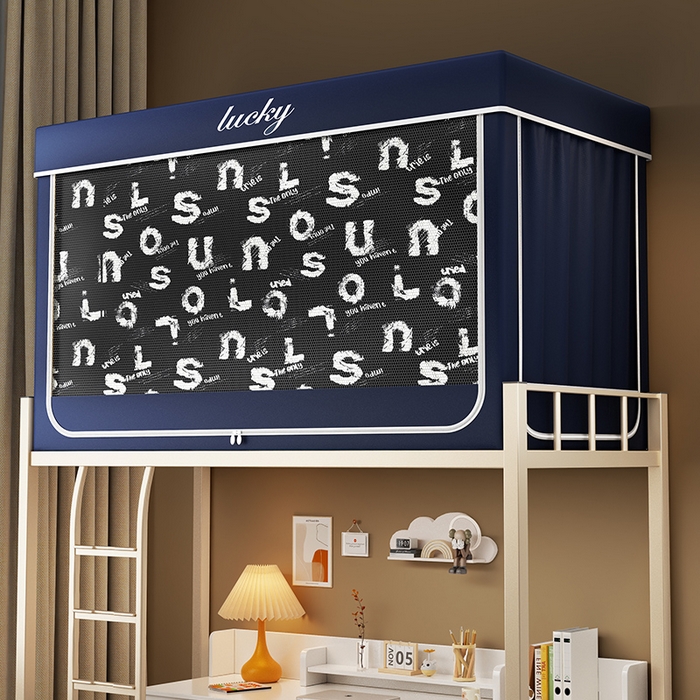 91家纺网 家纺一手货源 找家纺 宜品雅 2025新款大版花学生宿舍遮光蚊帐 字母密语