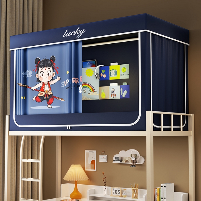 91家纺网 家纺一手货源 找家纺 宜品雅 2025新款大版花学生宿舍遮光蚊帐 哪吒