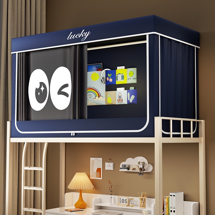 91家纺网 家纺一手货源 找家纺 宜品雅 2025新款大版花学生宿舍遮光蚊帐 大眼睛