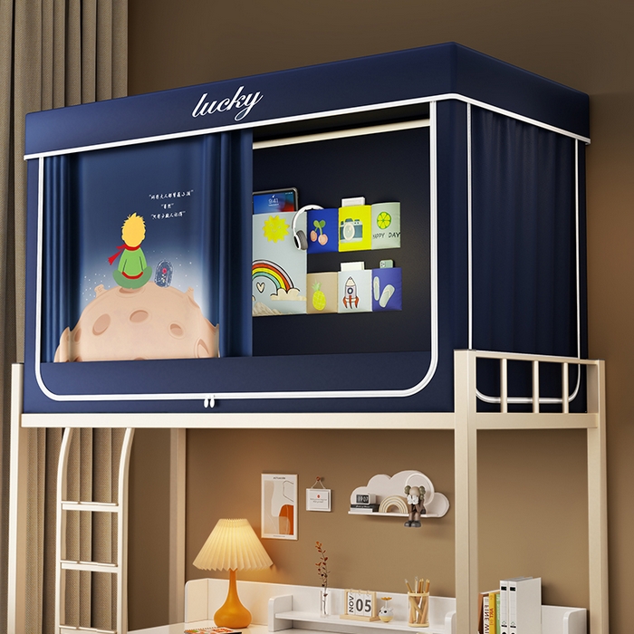 91家纺网 家纺一手货源 找家纺 宜品雅 2025新款大版花学生宿舍遮光蚊帐 小王子